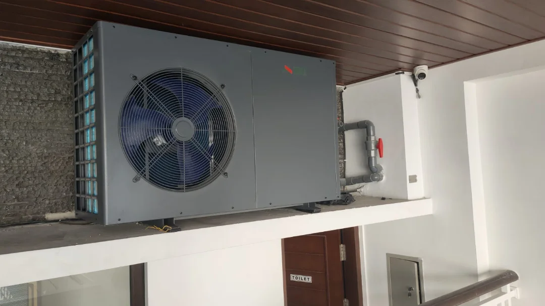 Heat pump unit installed at a client site