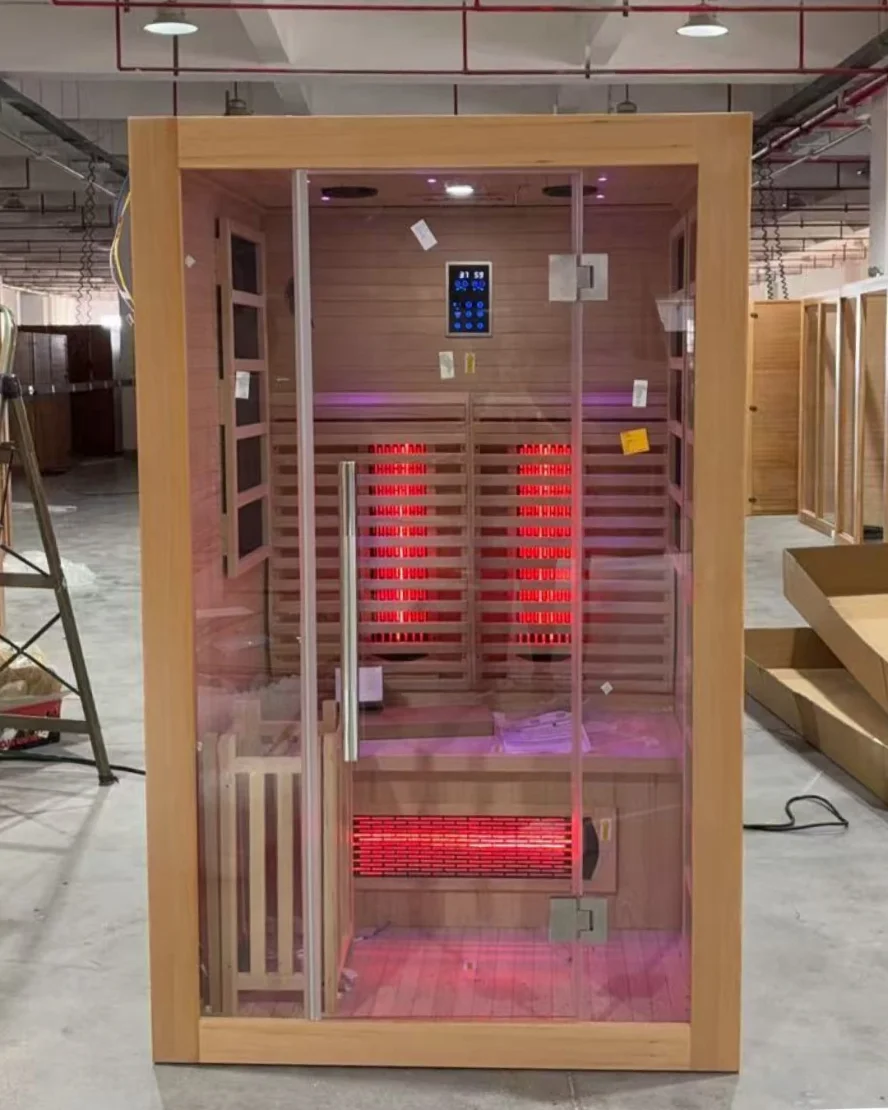 Sauna cabin assembled at a client site